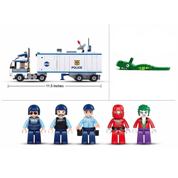 Sluban Police Station Lorry 2in1 City Building Blocks Toy - Image 4