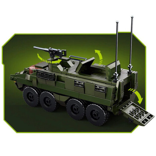 Sluban Predator 8x8 Armored Vehicle Army Building Blocks Toy - Image 2