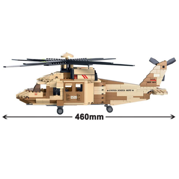 Sluban Rescue Utility Helicopter Army Building Blocks Toy M38-B0509