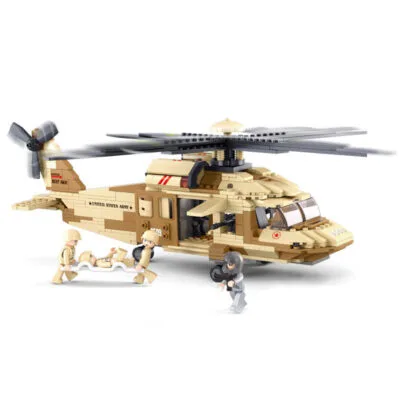 Sluban Rescue Utility Helicopter Army Building Blocks Toy