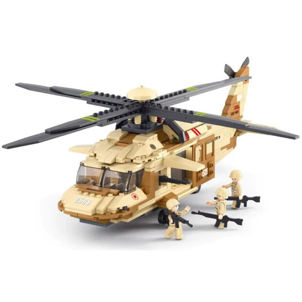 Sluban Rescue Utility Helicopter Army Building Blocks Toy - Image 2