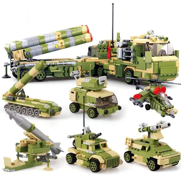 Sluban Rocket Launcher Vehicle 6in1 Military Building Blocks Toy M38-B0782