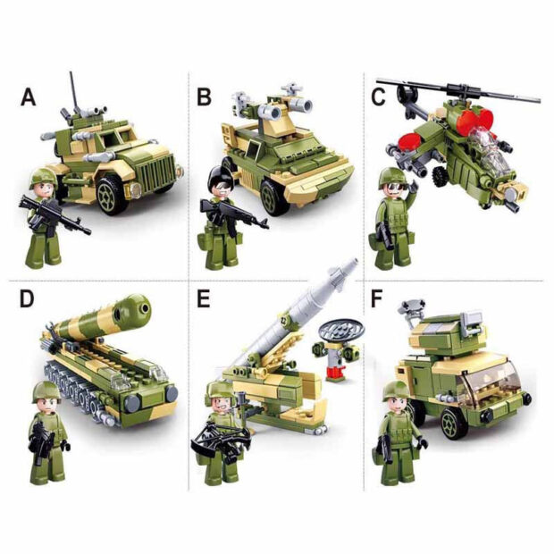 Sluban Rocket Launcher Vehicle 6in1 Military Building Blocks Toy - Image 3
