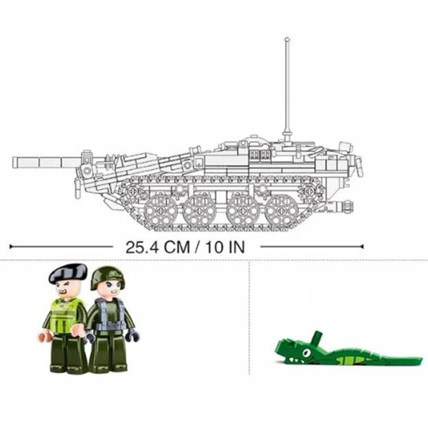 Sluban STRV103 Main Battle Tank Military World War II Building Blocks Toy - Image 5