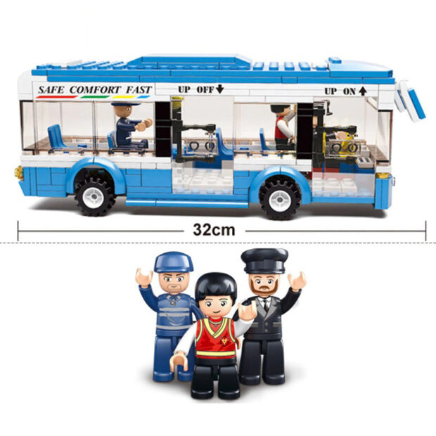 Sluban Single Deck Bus City Building Blocks Toy - Image 3