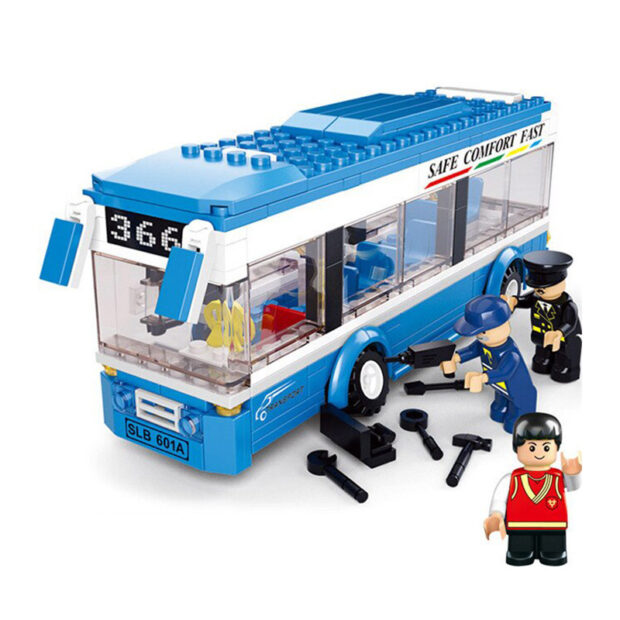 Sluban Single Deck Bus City Building Blocks Toy M38-B0330