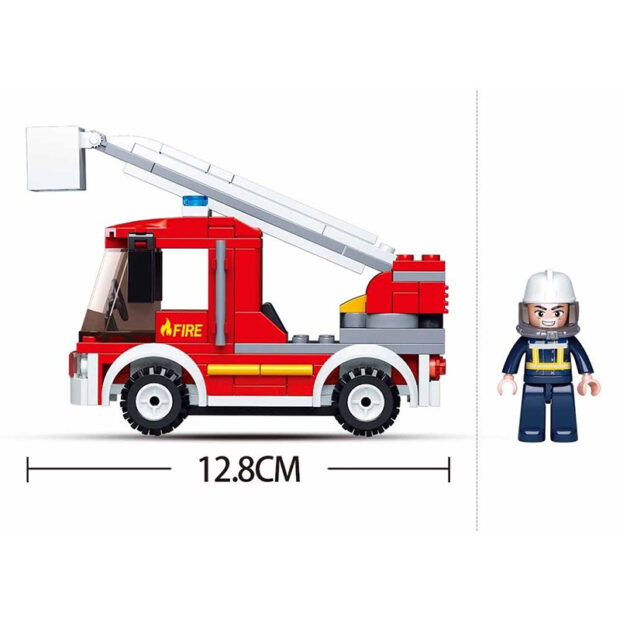 Sluban Small Fire Truck City Firefighters Building Blocks Toy - Image 3