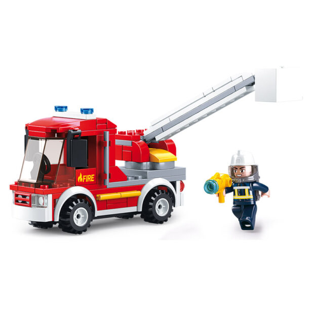 Sluban Small Fire Truck City Firefighters Building Blocks Toy M38-B0632