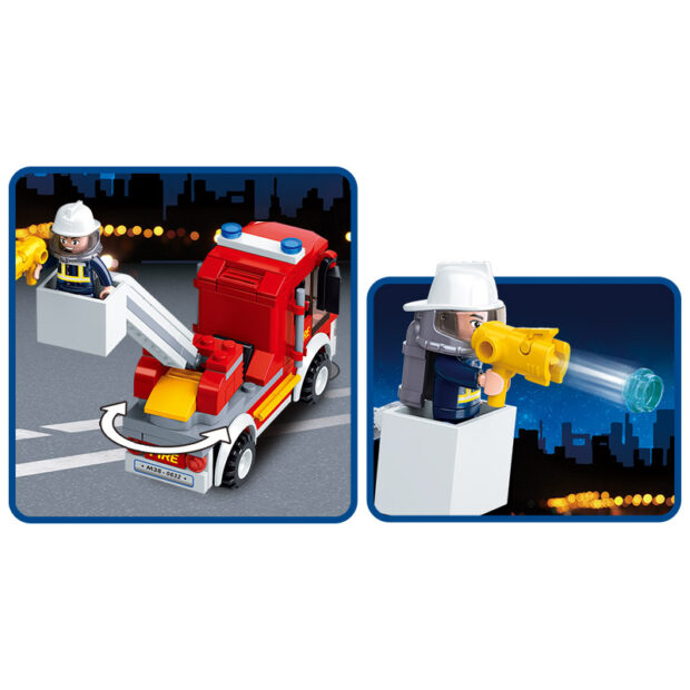 Sluban Small Fire Truck City Firefighters Building Blocks Toy - Image 2